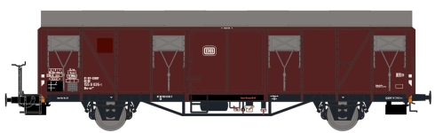 Exact-Train EX23103 - H0 - Gedeckter Güterwagen Gbs-uv 254, DB, Ep. IVa